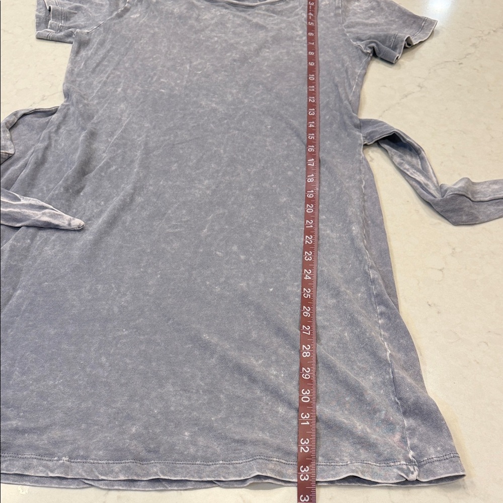 Rails Edie Faux Wrap T-Shirt Dress Steel Acid Wash Gray Women's Size Small - Picture 8 of 9